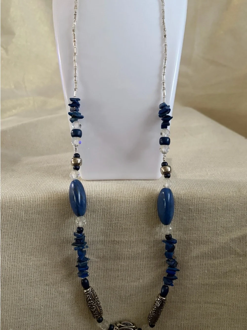 Blue Beaded Women’s Necklace